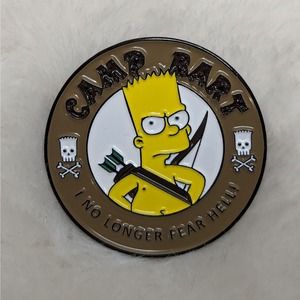The Simpsons Camp Bart Simpson TV Show Enamel Pin